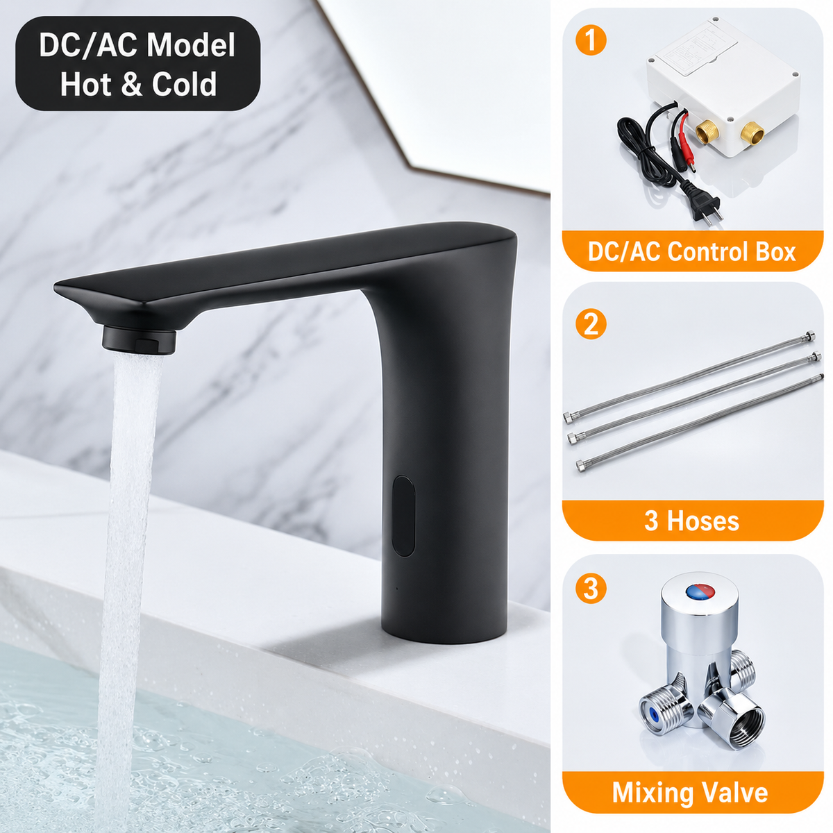 Touchless Sensor Basin Faucet Automatic Bathroom Faucet
