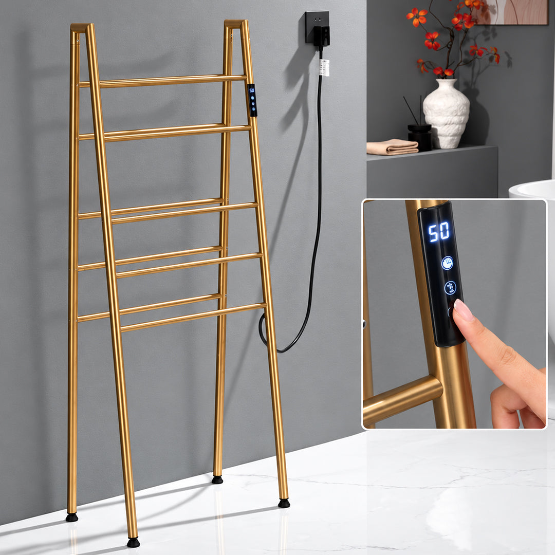 Freestanding Electric Heated Towel Rack with Digital Touch Control