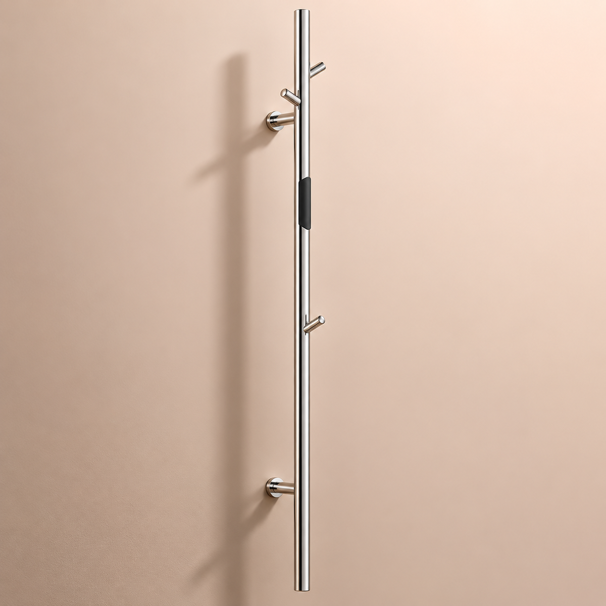 Smart Electric Heated Towel Rack with Hooks – Modern Wall Mounted Towel Warmer