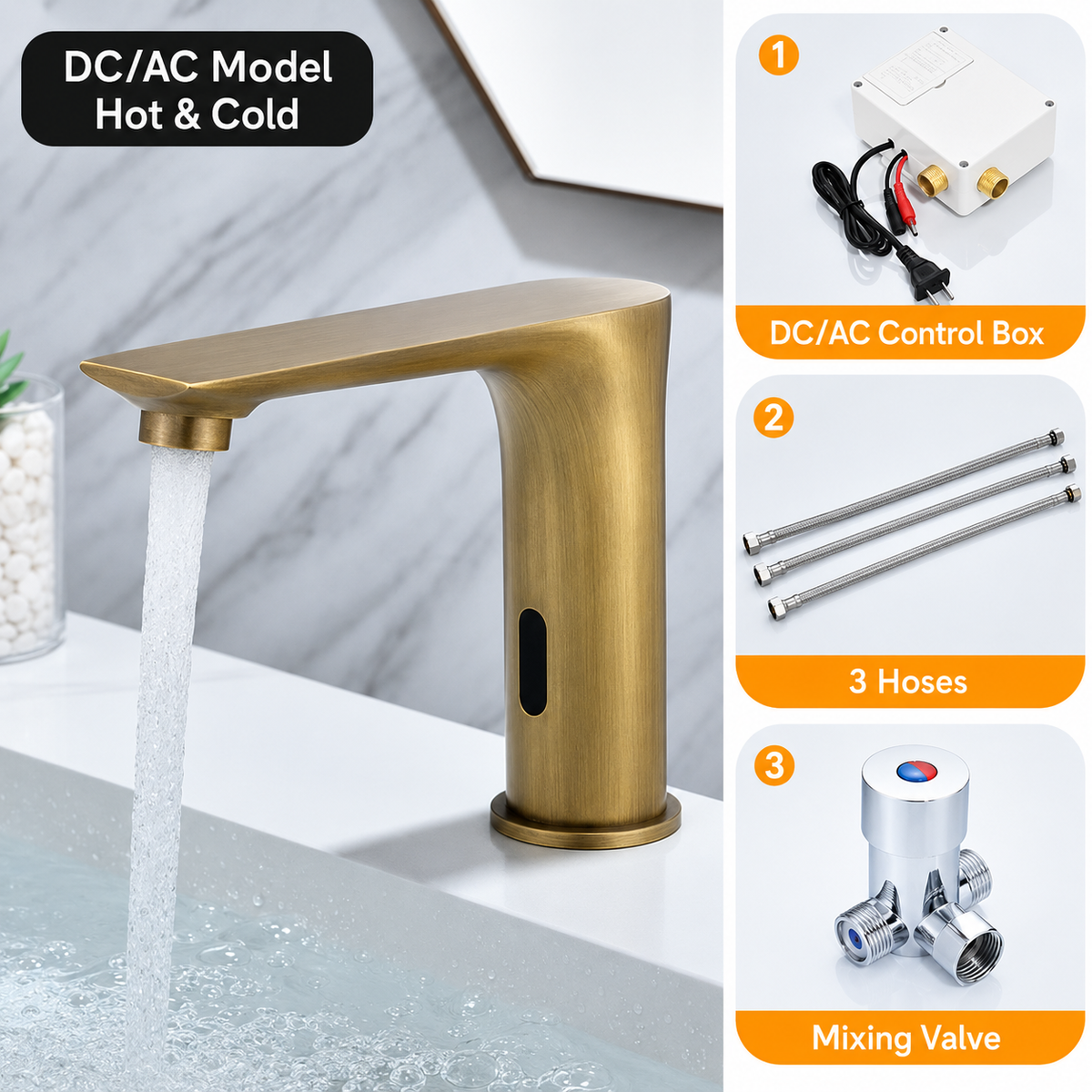 Touchless Sensor Basin Faucet Automatic Bathroom Faucet