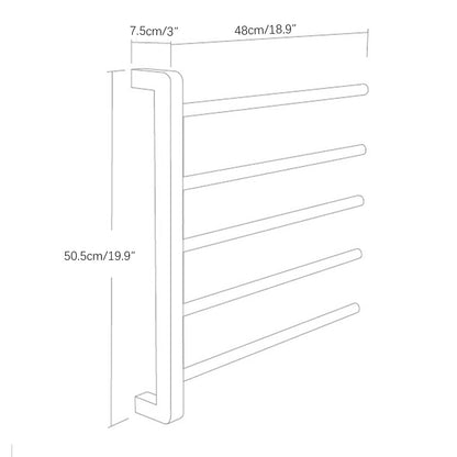 BathLivo 5 Bars Heated Towel Rack for Modern Bathrooms Towel Warmers