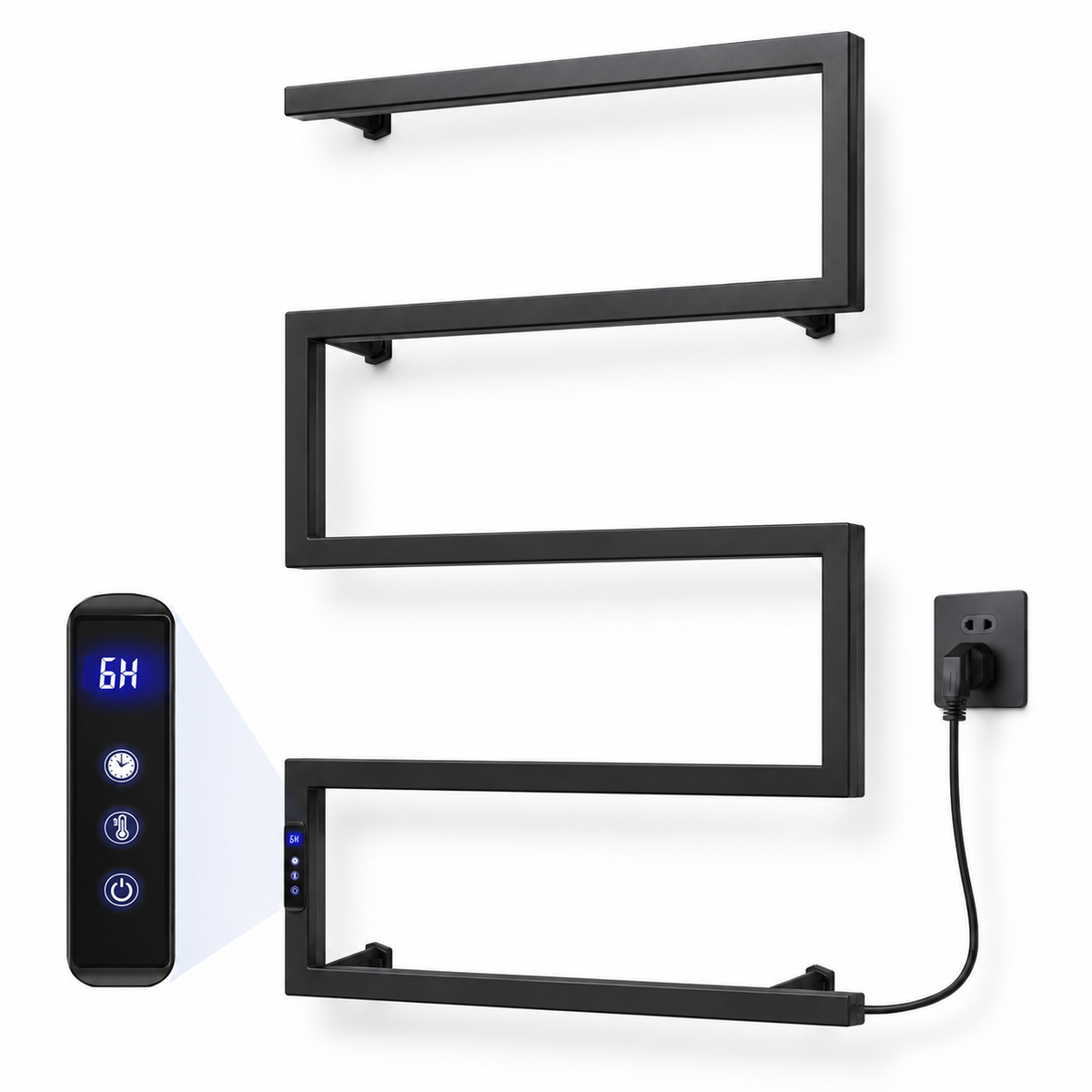 Stainless Steel Towel Warmer Heated Towel Rack with Timer & Temperature Control