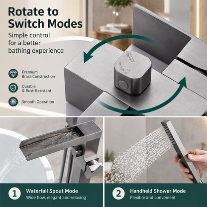 Freestanding Tub Faucet with Hand Shower