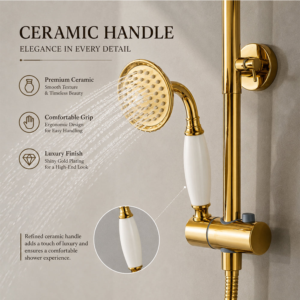 Bathroom Shower Faucet Set Swan Rainfall Shower System