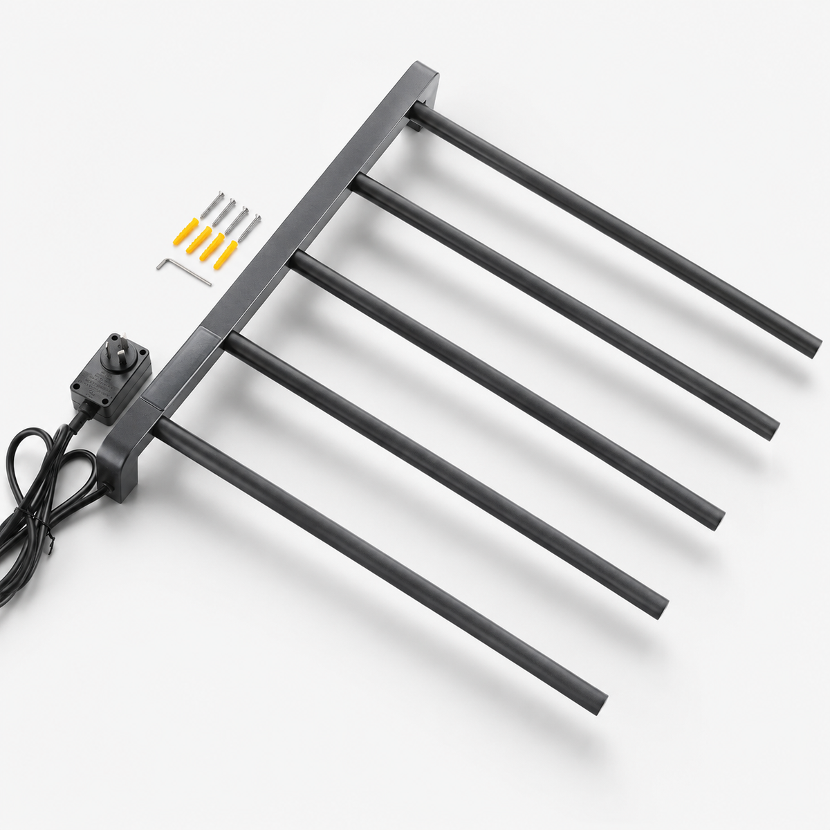 BathLivo 5 Bars Heated Towel Rack for Modern Bathrooms Towel Warmers