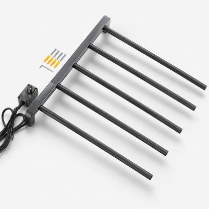 BathLivo 5 Bars Heated Towel Rack for Modern Bathrooms Towel Warmers