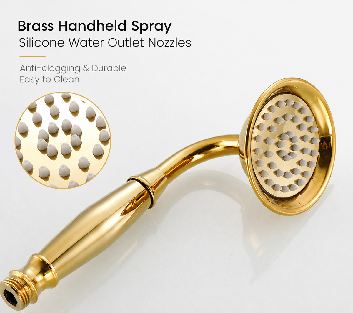 Luxury Swan Freestanding Bathtub Faucet with Handheld Shower  Polished Gold Finish