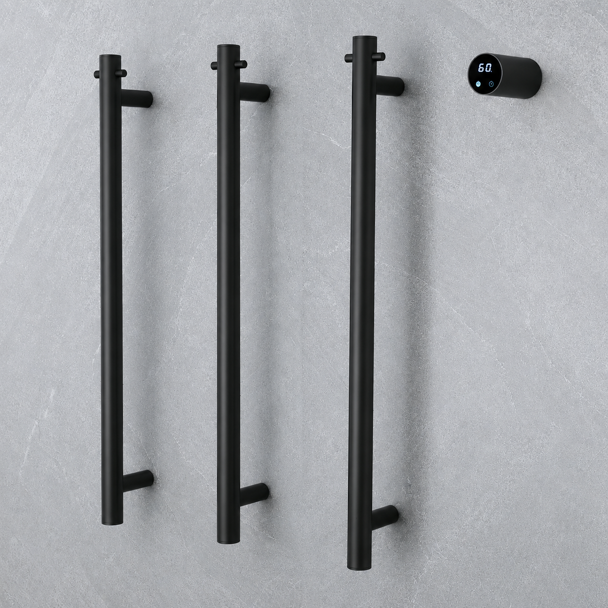 Luxury Smart Heated Towel Rack – Modern Wall Mounted Electric Towel Warmer with Digital Temperature Control