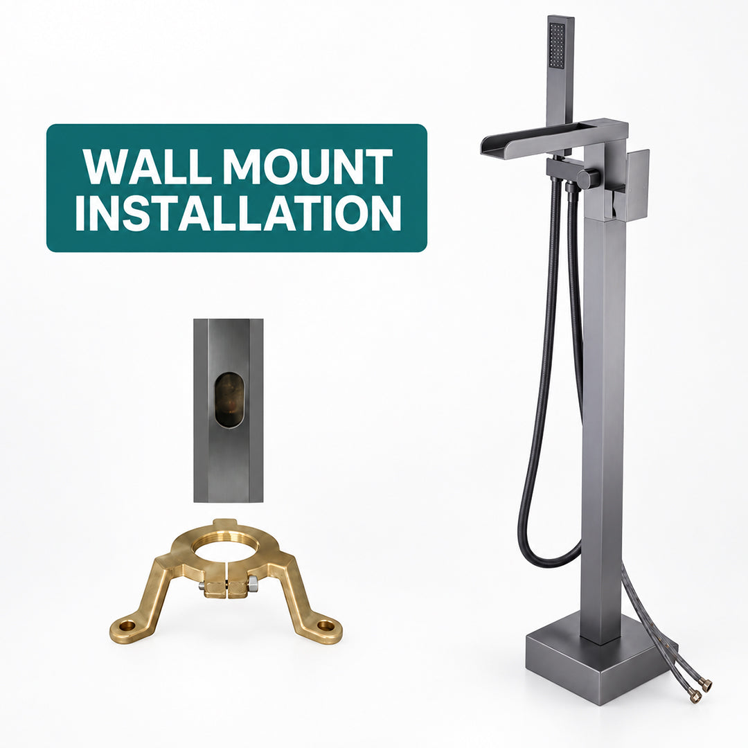 Freestanding Tub Faucet with Hand Shower